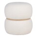 Pouf >Milford< in Weiss, Stoff - 38x41x38cm (BxHxT)