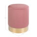 Pouf >Gamby< in Rosa, Velour - 34x43x34cm (BxHxT)