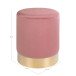 Pouf >Gamby< in Rosa, Velour - 34x43x34cm (BxHxT)