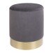 Pouf >Gamby< in Grau, Velour - 34x43x34cm (BxHxT)