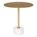 Beistelltisch >Lecco< in Messing, Marmor - 51x52x51cm (BxHxT)