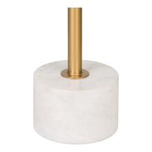 Beistelltisch >Lecco< in Messing, Marmor - 41x58x41cm (BxHxT)