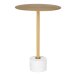 Beistelltisch >Lecco< in Messing, Marmor - 41x58x41cm (BxHxT)