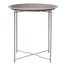 Beistelltisch >Bastia< in Beige, Metall - 47x50x47cm (BxHxT)