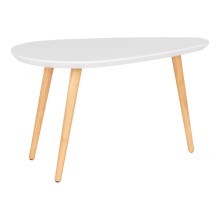 Couchtisch >Vado< in Weiß / Natur, MDF - 40x40x70cm (BxHxT)