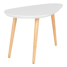 Couchtisch >Vado< in Weiß / Natur, MDF - 40x40x70cm (BxHxT)