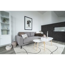 Couchtisch >Vado< in Weiß / Natur, MDF - 40x40x70cm (BxHxT)