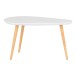 Couchtisch >Vado< in Weiß / Natur, MDF - 40x40x70cm (BxHxT)