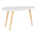 Couchtisch >Vado< in Weiß / Natur, MDF - 40x40x70cm (BxHxT)