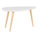 Couchtisch >Vado< in Weiß / Natur, MDF - 40x40x70cm (BxHxT)