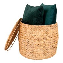 Beistelltisch >Delia< in Natur, Wasserhyazinthe - 43x34x43cm (BxHxT)