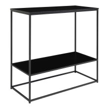 Konsolentisch >Vita< in Schwarz, Melamin - 80x80x36cm (BxHxT)