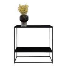 Konsolentisch >Vita< in Schwarz, Melamin - 80x80x36cm (BxHxT)
