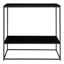 Konsolentisch >Vita< in Schwarz, Melamin - 80x80x36cm (BxHxT)