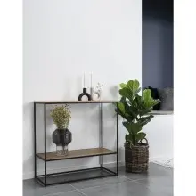Konsolentisch >Vita< in Natur, Melamin - 80x80x36cm...