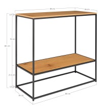Konsolentisch >Vita< in Natur, Melamin - 80x80x36cm (BxHxT)