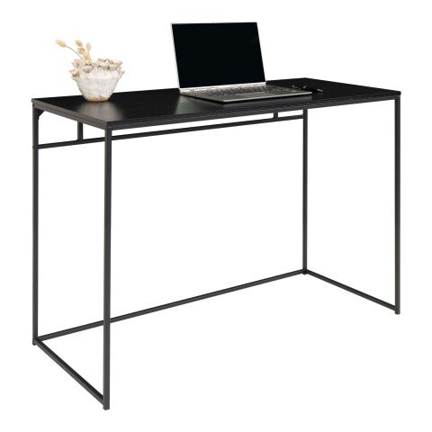 Schreibtisch >Vita< in Schwarz, Melamin - 100x75x45cm (BxHxT)