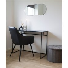 Schreibtisch >Vita< in Schwarz, Melamin - 100x75x45cm (BxHxT)