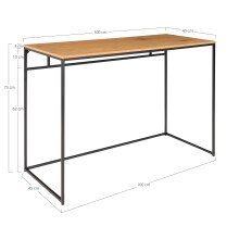 Schreibtisch >Vita< in Natur, Melamin - 100x75x45cm (BxHxT)