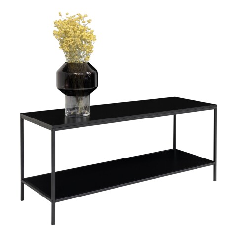TV-Bank >Vita< in Schwarz, Melamin - 100x45x36cm (BxHxT)