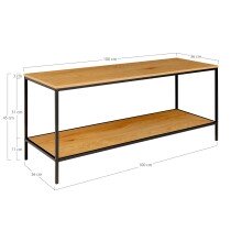 TV-Bank >Vita< in Natur, Melamin - 100x45x36cm (BxHxT)