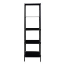 Bücherregal >Vita< in Schwarz, Melamin - 51x170x36cm (BxHxT)