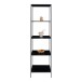 Bücherregal >Vita< in Schwarz, Melamin - 51x170x36cm (BxHxT)