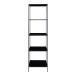 Bücherregal >Vita< in Schwarz, Melamin - 51x170x36cm (BxHxT)