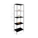 Bücherregal >Vita< in Schwarz, Melamin - 51x170x36cm (BxHxT)