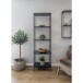 Bücherregal >Vita< in Schwarz, Melamin - 51x170x36cm (BxHxT)
