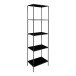 Bücherregal >Vita< in Schwarz, Melamin - 51x170x36cm (BxHxT)