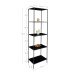 Bücherregal >Vita< in Schwarz, Melamin - 51x170x36cm (BxHxT)