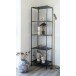 Bücherregal >Vita< in Schwarz, Melamin - 51x170x36cm (BxHxT)