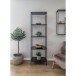 Bücherregal >Vita< in Schwarz, Melamin - 51x170x36cm (BxHxT)