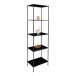 Bücherregal >Vita< in Schwarz, Melamin - 51x170x36cm (BxHxT)