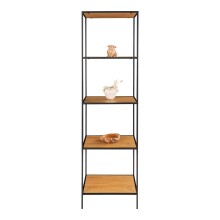Bücherregal >Vita< in Natur, Melamin - 51x170x36cm (BxHxT)