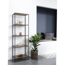 Bücherregal >Vita< in Natur, Melamin - 51x170x36cm (BxHxT)