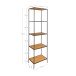 Bücherregal >Vita< in Natur, Melamin - 51x170x36cm (BxHxT)