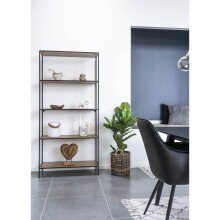 Bücherregal >Vita< in Natur, Melamin - 80x170x36cm (BxHxT)