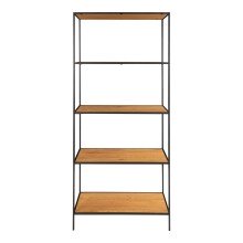 Bücherregal >Vita< in Natur, Melamin - 80x170x36cm (BxHxT)