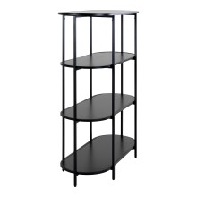 Bücherregal >Vita< in Schwarz, Melamin - 85x111x36cm (BxHxT)