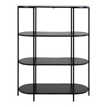 Bücherregal >Vita< in Schwarz, Melamin - 85x111x36cm (BxHxT)