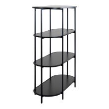 Bücherregal >Vita< in Schwarz, Melamin - 85x111x36cm (BxHxT)