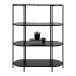 Bücherregal >Vita< in Schwarz, Melamin - 85x111x36cm (BxHxT)