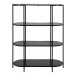 Bücherregal >Vita< in Schwarz, Melamin - 85x111x36cm (BxHxT)