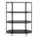 Bücherregal >Vita< in Schwarz, Melamin - 85x111x36cm (BxHxT)
