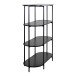 Bücherregal >Vita< in Schwarz, Melamin - 85x111x36cm (BxHxT)