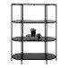 Bücherregal >Vita< in Schwarz, Melamin - 85x111x36cm (BxHxT)