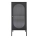 Standvitrine >Adelaide< in Schwarz, Metall - 50x110x35cm (BxHxT)