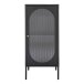 Standvitrine >Adelaide< in Schwarz, Metall - 50x110x35cm (BxHxT)